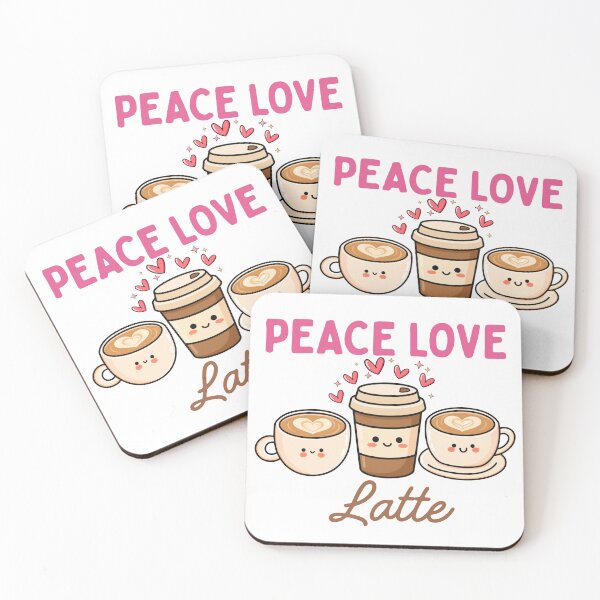 Item preview, Peace Love Latte Cute Coffee Lover designed and sold by thebest-2studio.