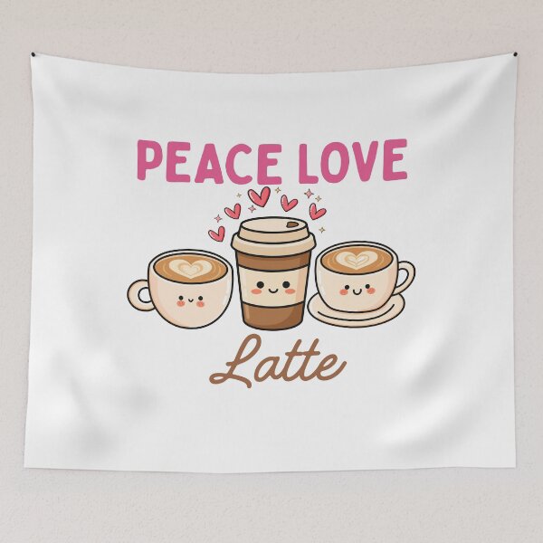 Item preview, Peace Love Latte Cute Coffee Lover designed and sold by thebest-2studio.