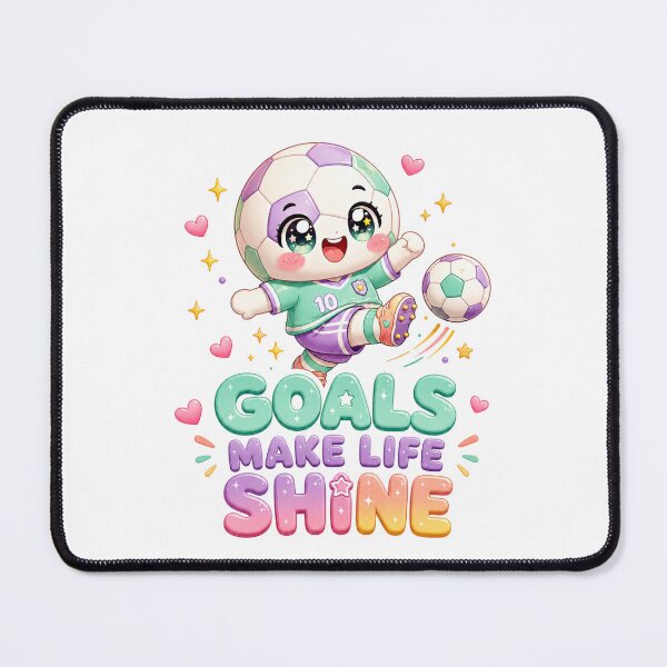 Item preview, Goals Make Life Shine | Kawaii Soccer Girl Pastel Aesthetic designed and sold by Dulxoz.