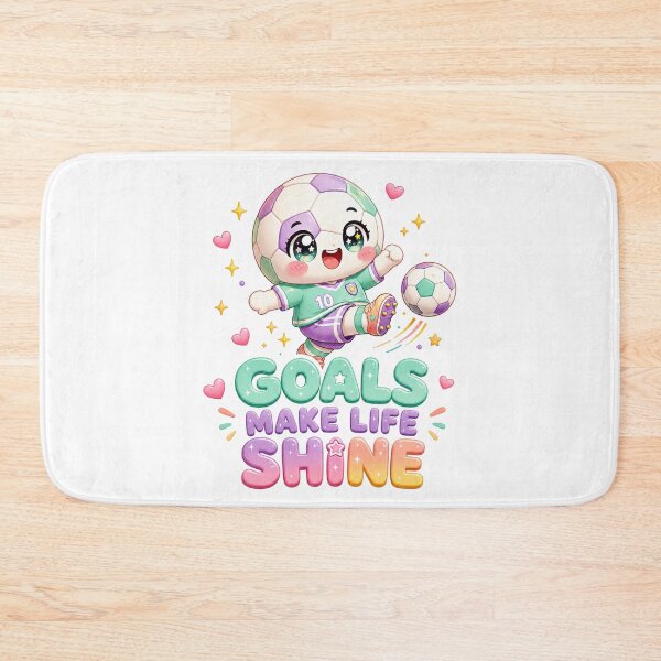 Item preview, Goals Make Life Shine | Kawaii Soccer Girl Pastel Aesthetic designed and sold by Dulxoz.