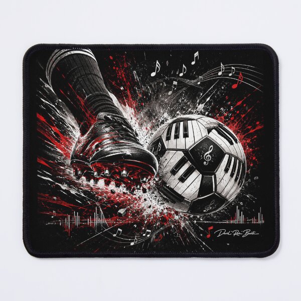 Item preview, A Soccer Cleat Kicking a Ball Made of Piano Keys designed and sold by MySheetMusicArt.