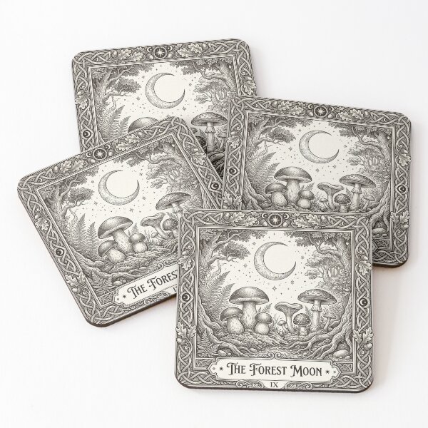 Item preview, Mystical Mushroom Tarot Card Dark Academia designed and sold by The Cozy Chapter.