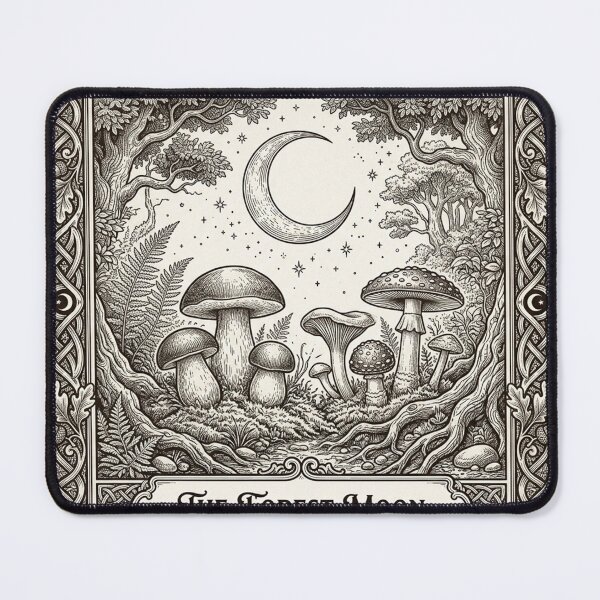 Item preview, Mystical Mushroom Tarot Card Dark Academia designed and sold by The Cozy Chapter.