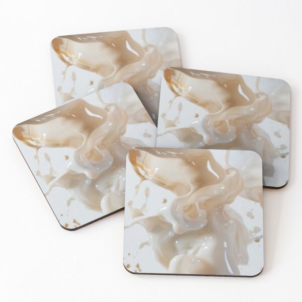 Item preview, Coffee and Milk Splash - Aesthetic Liquid Fluid Art designed and sold by LYAN-STORE.