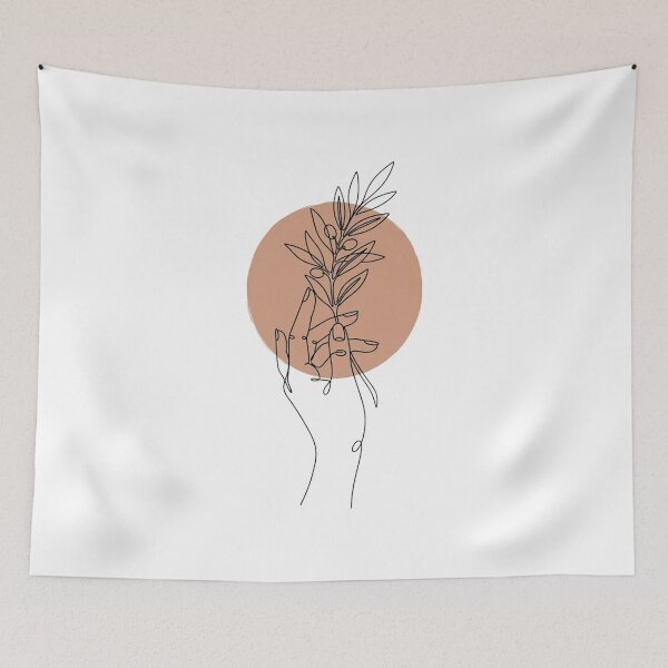 Item preview, Minimalist Line Art Hand Botanical Olive Branch designed and sold by The Cozy Chapter.