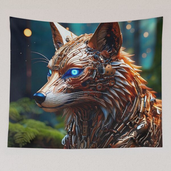 Item preview, Cyberpunk Robot Fox designed and sold by Threadistiq.