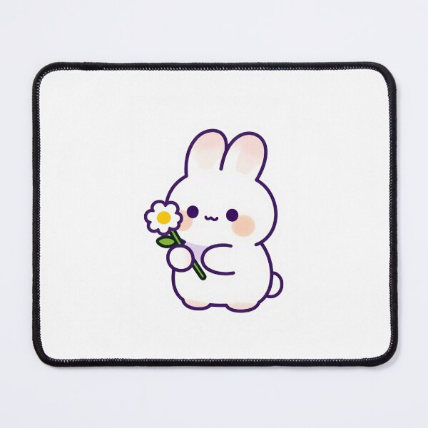 Item preview, Bunny Holding Flower Sticker designed and sold by Mystic & Celestial Art.