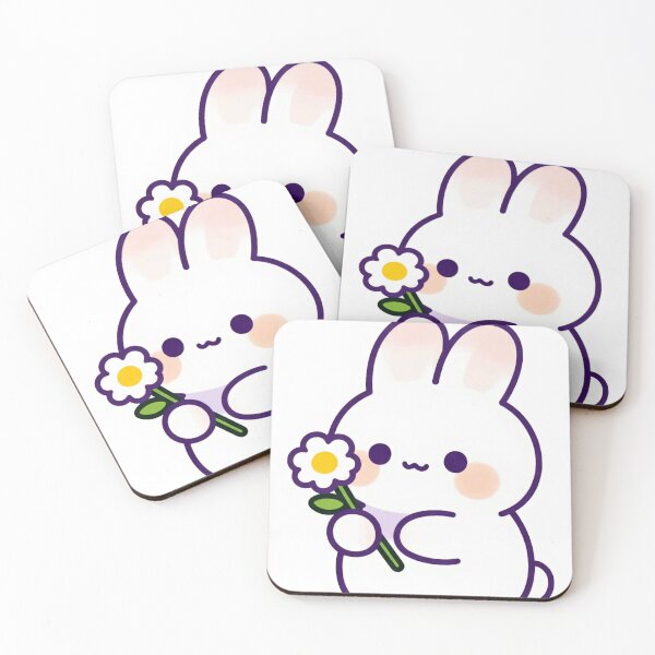 Item preview, Bunny Holding Flower Sticker designed and sold by Mystic & Celestial Art.