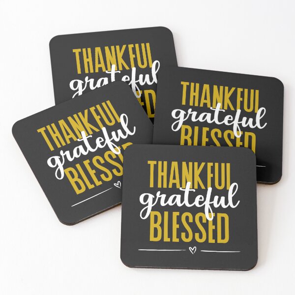 Item preview, Thankful Grateful Blessed – Positive Faith & Gratitude Design designed and sold by PureHopeStudio.