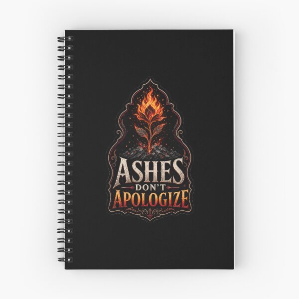 Item preview, Ashes Don’t Apologize | Dark Gothic Fire Flower Quote Sticker designed and sold by Thorn and Lore.