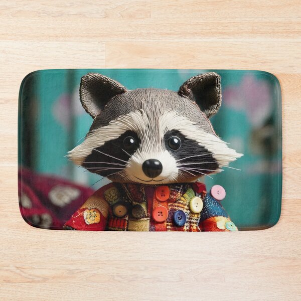 Item preview, Cute Patchwork Raccoon Plush designed and sold by Threadistiq.