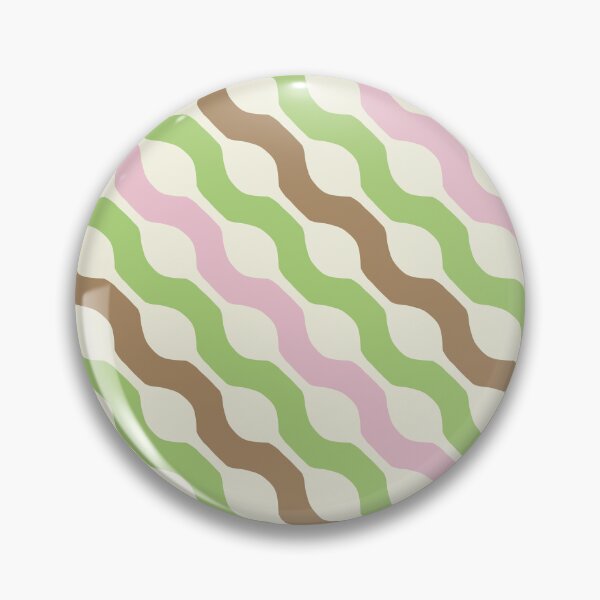 Item preview, Retro Matcha and Strawberry Wavy Ribbon Stripes designed and sold by Home Cyn Home.
