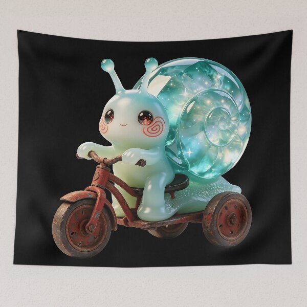 Item preview, Emerald Snail - The Sinister Game Master on a Rusty Red Tricycle designed and sold by ABYSSLAB.