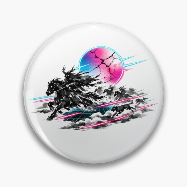 Item preview, Synthwave Sumi-e Wild Hunt designed and sold by KungPowUnicorn.