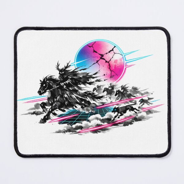 Item preview, Synthwave Sumi-e Wild Hunt designed and sold by KungPowUnicorn.