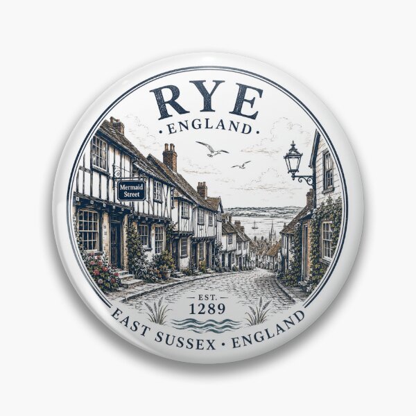Item preview, Rye England Badge  designed and sold by PamLeeDesign.