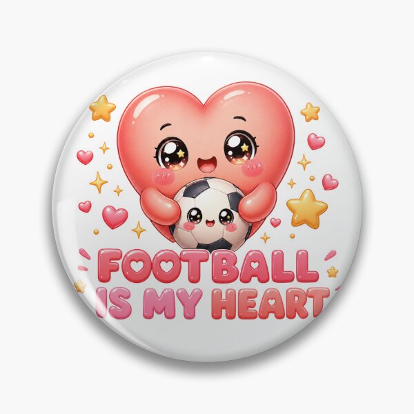 Item preview, Football Is My Heart | Kawaii Cute Soccer Love Pink Aesthetic designed and sold by Dulxoz.