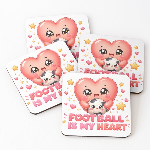 Item preview, Football Is My Heart | Kawaii Cute Soccer Love Pink Aesthetic designed and sold by Dulxoz.