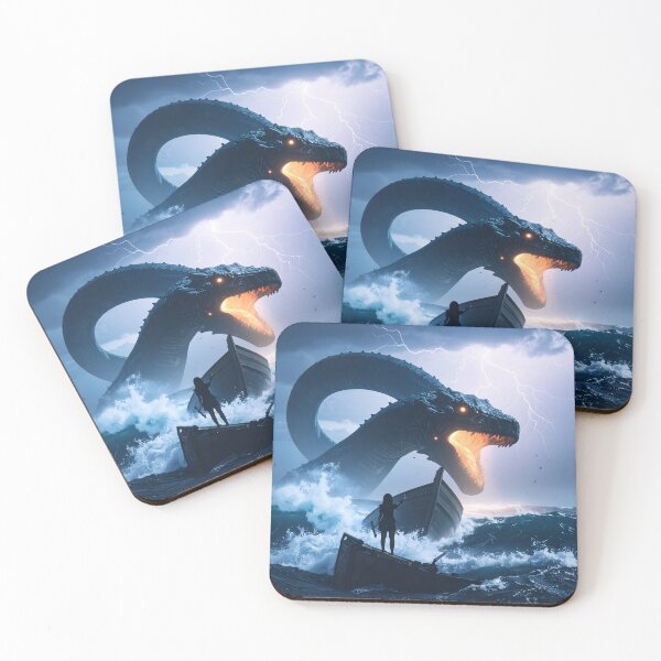 Item preview, Leviathan Sea Monster in Stormy Ocean designed and sold by Threadistiq.