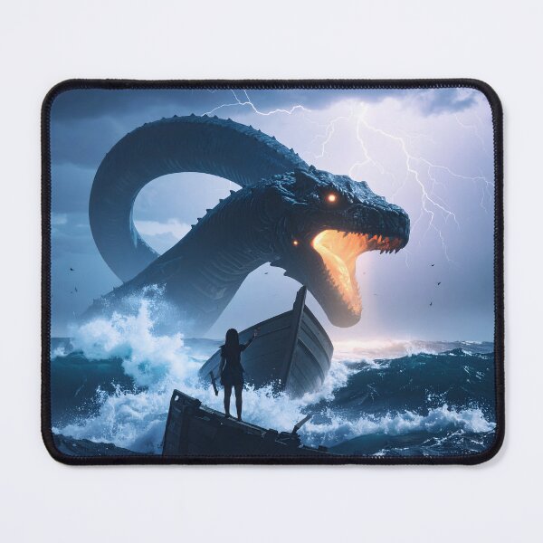 Item preview, Leviathan Sea Monster in Stormy Ocean designed and sold by Threadistiq.