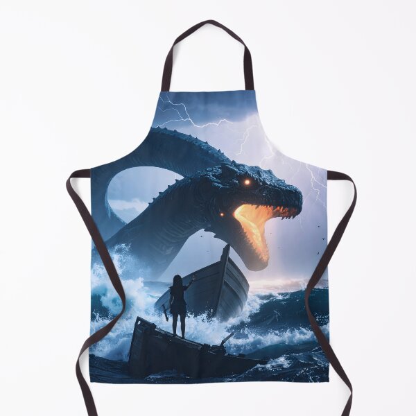 Item preview, Leviathan Sea Monster in Stormy Ocean designed and sold by Threadistiq.