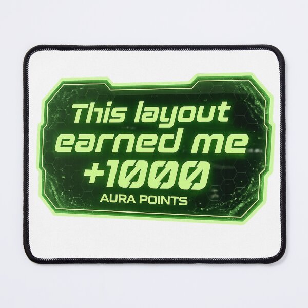 Item preview, +1000 Aura Points Neon Green Tech Gamer Workspace Laptop Sticker designed and sold by Brightberry Studio.