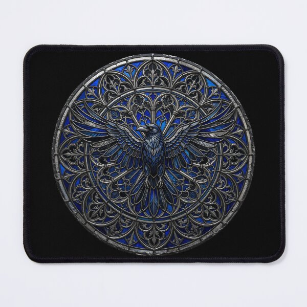 Item preview, Symmetrical Raven Gothic Stained Glass designed and sold by David Mateo ArtWorks.