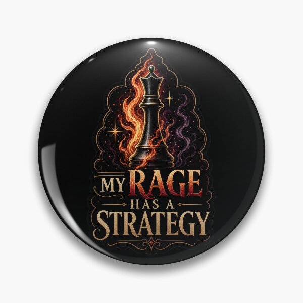 Item preview, My Rage Has a Strategy | Dark Feminine Chess Quote Gothic Art designed and sold by Thorn and Lore.