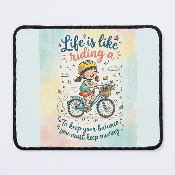 Item preview, Albert Einstein Life Is Like Riding a Bicycle Quote designed and sold by pensational.