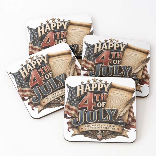 Item preview, HAPPY 4TH OF JULY designed and sold by likbatonboot.