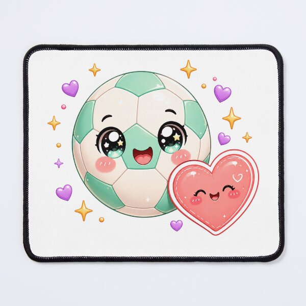 Item preview, Cute Soccer Ball And Heart | Kawaii Pastel Football Love Art designed and sold by Dulxoz.