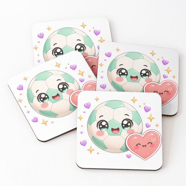 Item preview, Cute Soccer Ball And Heart | Kawaii Pastel Football Love Art designed and sold by Dulxoz.