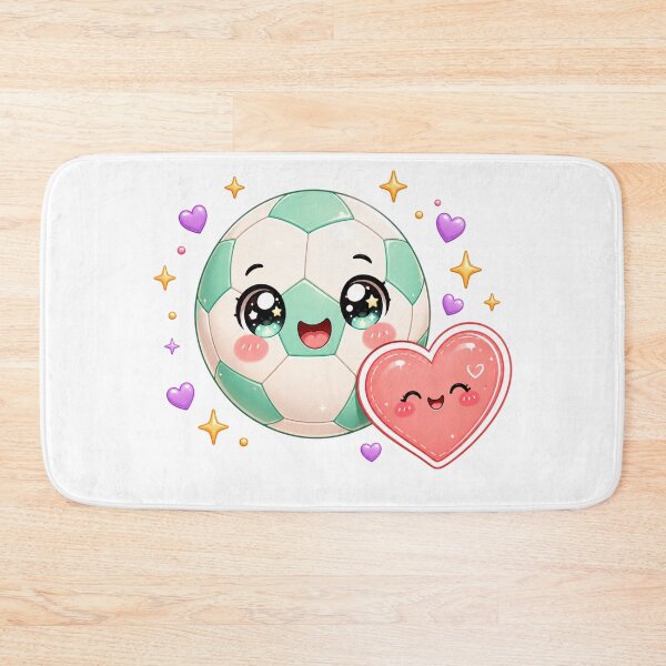 Item preview, Cute Soccer Ball And Heart | Kawaii Pastel Football Love Art designed and sold by Dulxoz.