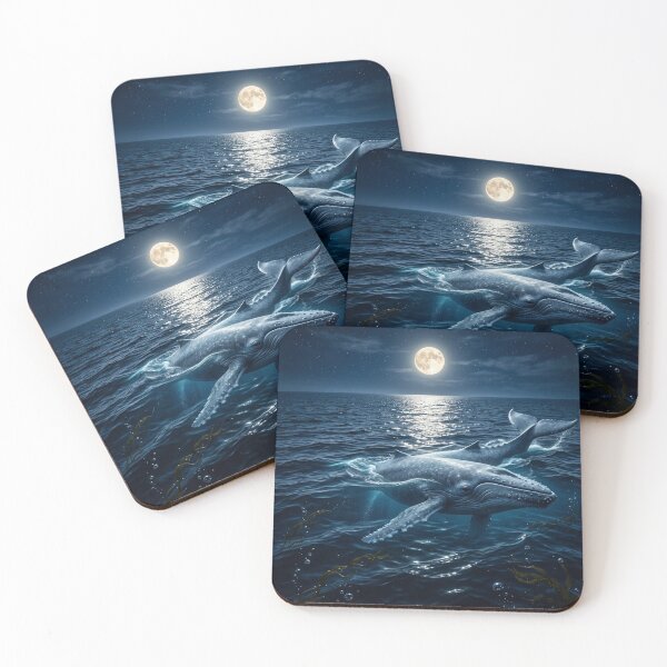 Item preview, Blue Whale under the Moon designed and sold by MY HAPPY PLACE .