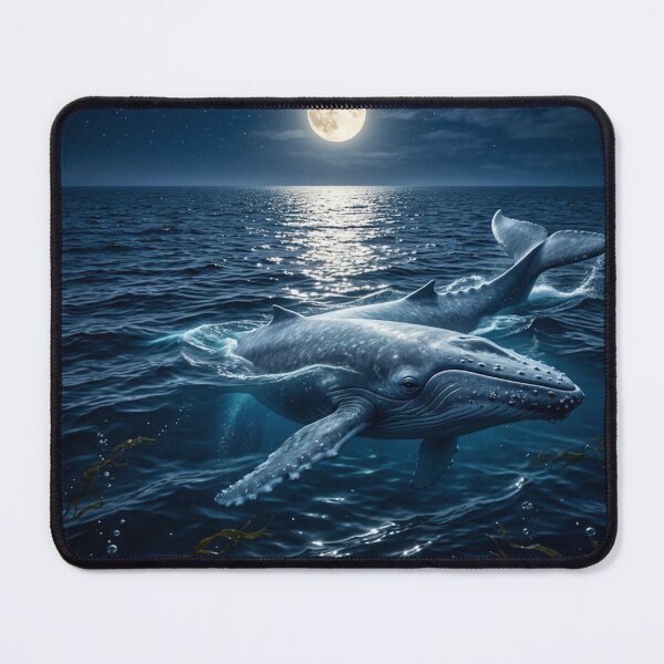 Item preview, Blue Whale under the Moon designed and sold by MY HAPPY PLACE .