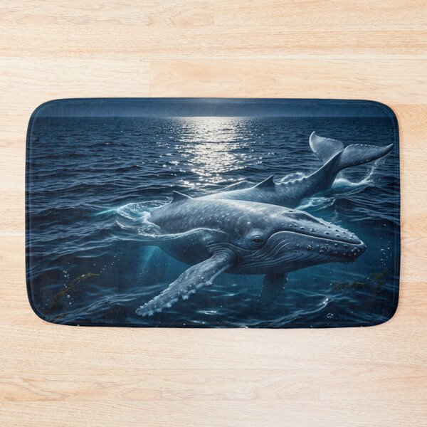 Item preview, Blue Whale under the Moon designed and sold by MY HAPPY PLACE .