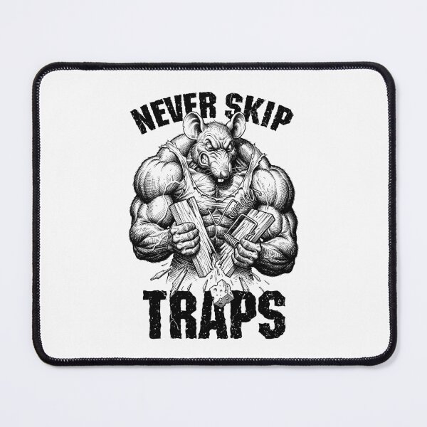 Item preview, Gym Rat Never Skip Traps Trapezius Funny Muscle Mouse Trap designed and sold by GrandeDuc.