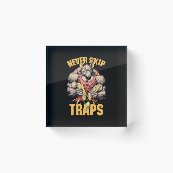 Item preview, Gym Rat Never Skip Traps Trapezius Funny Muscle Mouse Trap designed and sold by GrandeDuc.