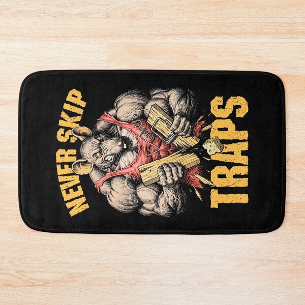 Item preview, Gym Rat Never Skip Traps Trapezius Funny Muscle Mouse Trap designed and sold by GrandeDuc.