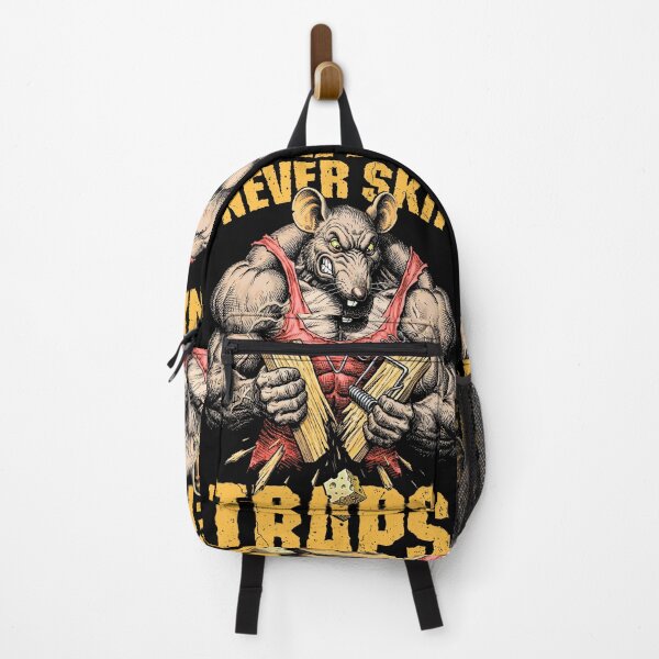 Item preview, Gym Rat Never Skip Traps Trapezius Funny Muscle Mouse Trap designed and sold by GrandeDuc.