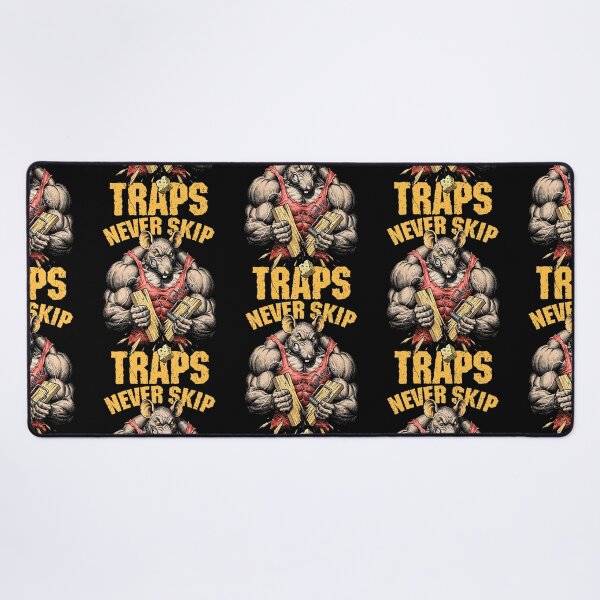 Item preview, Gym Rat Never Skip Traps Trapezius Funny Muscle Mouse Trap designed and sold by GrandeDuc.