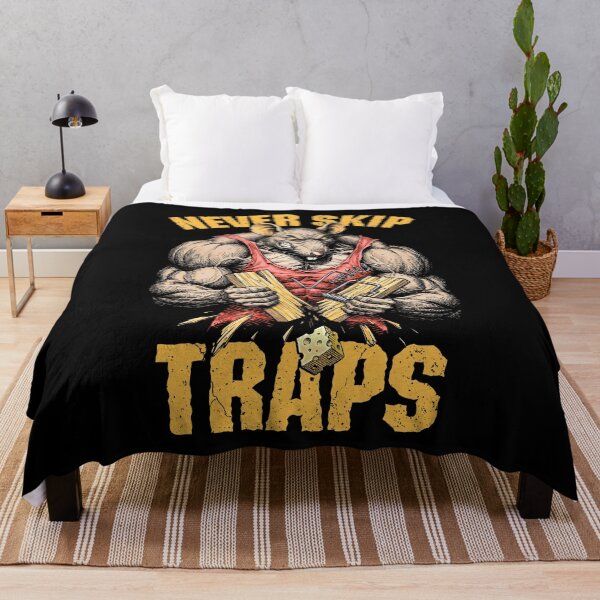Item preview, Gym Rat Never Skip Traps Trapezius Funny Muscle Mouse Trap designed and sold by GrandeDuc.