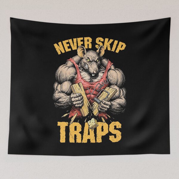 Item preview, Gym Rat Never Skip Traps Trapezius Funny Muscle Mouse Trap designed and sold by GrandeDuc.