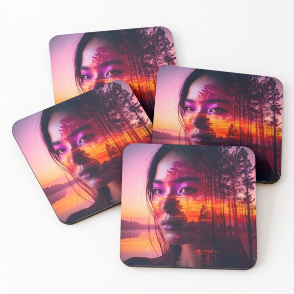 Item preview, Double Exposure Forest Portrait designed and sold by Threadistiq.
