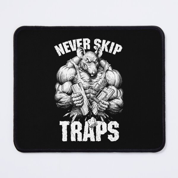Item preview, Gym Rat Never Skip Traps Trapezius Funny Muscle Mouse Trap designed and sold by GrandeDuc.