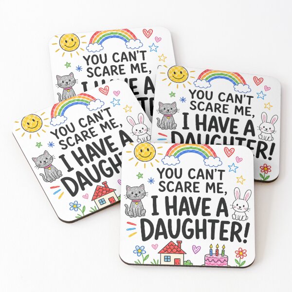 Item preview, You Can’t Scare Me I Have a Daughter Shirt, Funny Dad T-Shirt, Cute Kids Drawing Style Tee, Father Gift designed and sold by ToastDesign.