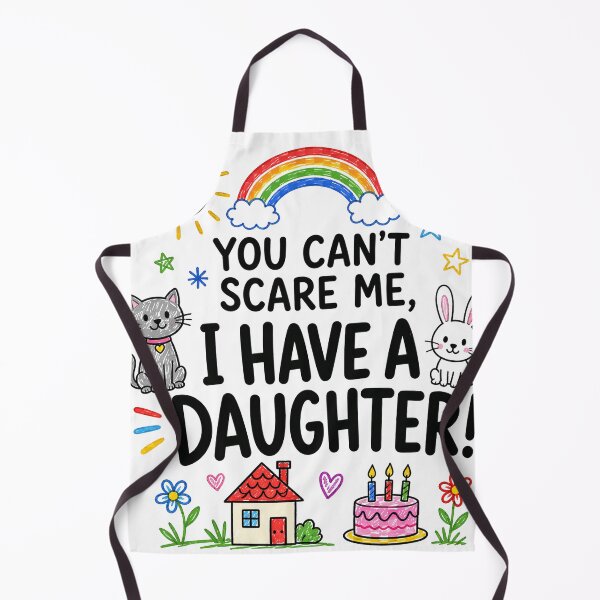 Item preview, You Can’t Scare Me I Have a Daughter Shirt, Funny Dad T-Shirt, Cute Kids Drawing Style Tee, Father Gift designed and sold by ToastDesign.