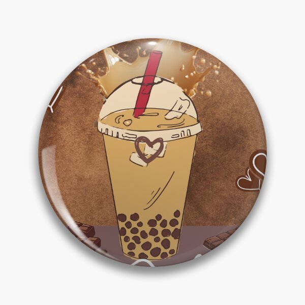 Item preview, Brown Aesthetic Coffee Boba Drink Illustration designed and sold by SeJaa.