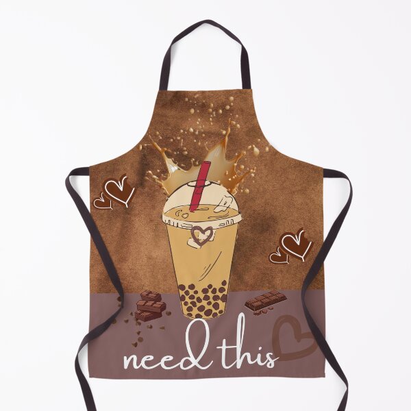 Item preview, Brown Aesthetic Coffee Boba Drink Illustration designed and sold by SeJaa.