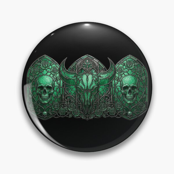 Item preview, Gothic Bull Skull and Stained Glass Triptych designed and sold by David Mateo ArtWorks.